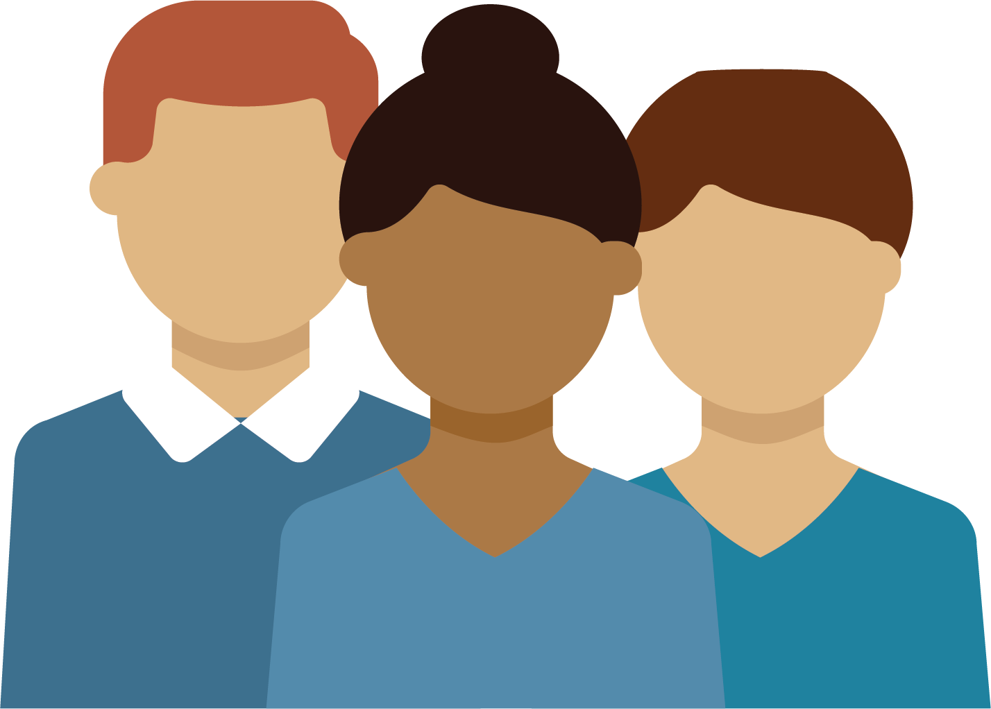 Image of a group of three people