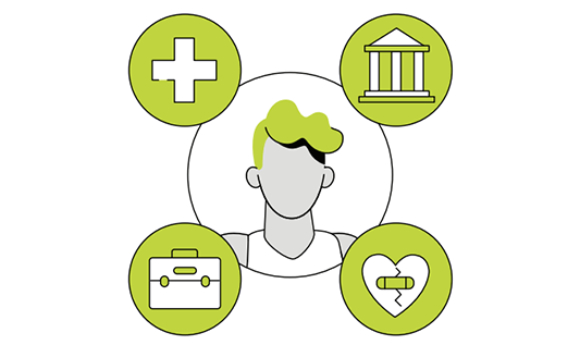 Illustration depicting social return on investment of addiction wellness