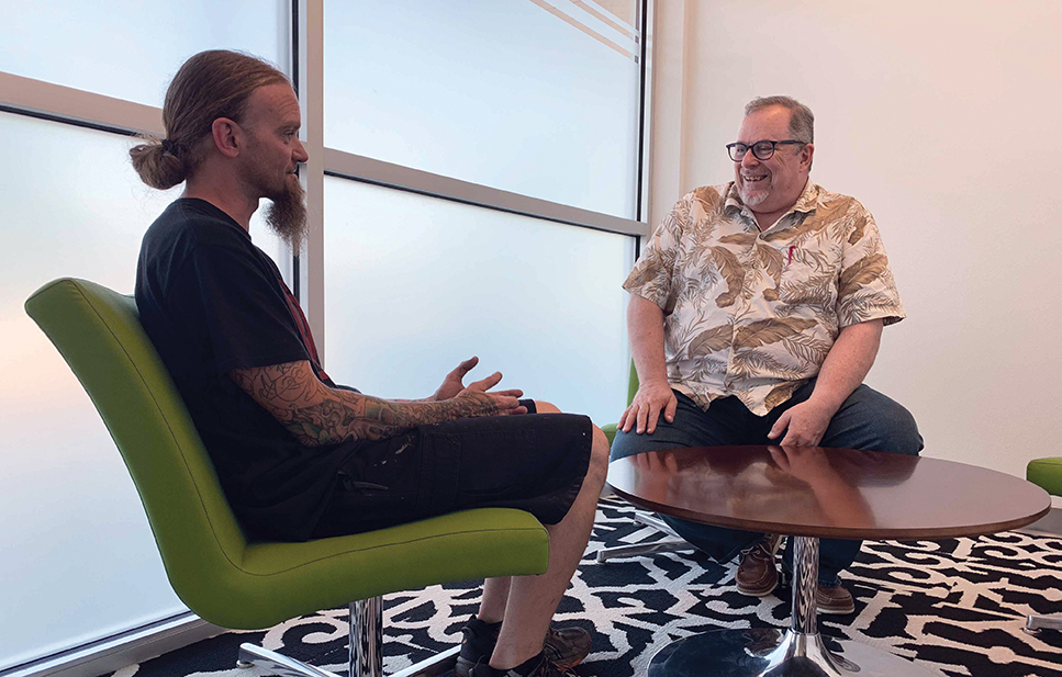Photo of in-person peer coaching