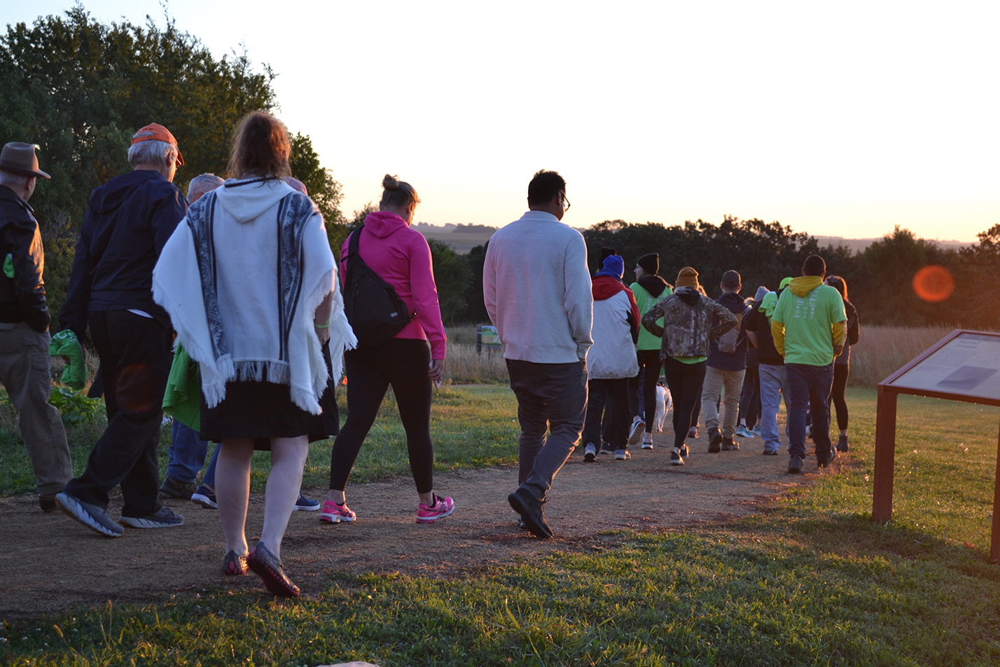 Photo of annual addiction awareness walk in Sioux Falls, SD