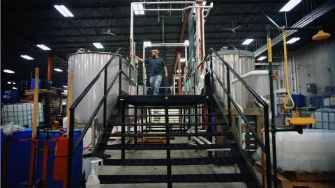 Photo of Jon in manufacturing plant
